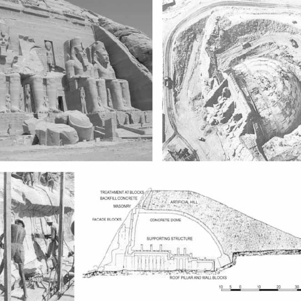 Temples of Abu Simbel 10 Abu Simbel Egypt The construction of the dome above the Great Temple near to be Desert Cruise Travel